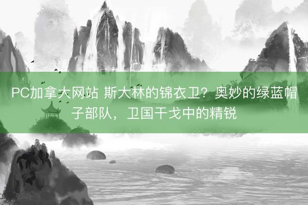 PC加拿大网站 斯大林的锦衣卫？奥妙的绿蓝帽子部队，卫国干戈中的精锐