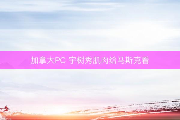 加拿大PC 宇树秀肌肉给马斯克看