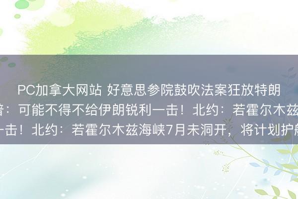 PC加拿大网站 好意思参院鼓吹法案狂放特朗普对伊朗动武；特朗普：可能不得不给伊朗锐利一击！北约：若霍尔木兹海峡7月未洞开，将计划护航