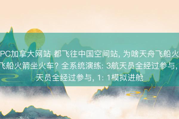PC加拿大网站 都飞往中国空间站， 为啥天舟飞船火箭坐船， 神舟飞船火箭坐火车? 全系统演练: 3航天员全经过参与， 1: 1模拟进舱