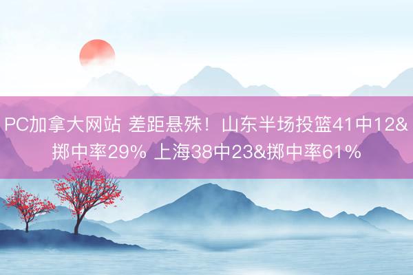 PC加拿大网站 差距悬殊！山东半场投篮41中12&掷中率29% 上海38中23&掷中率61%
