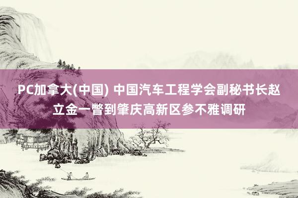 PC加拿大(中国) 中国汽车工程学会副秘书长赵立金一瞥到肇庆高新区参不雅调研