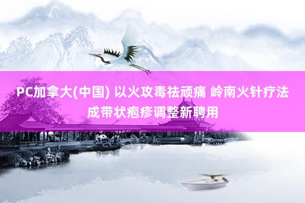 PC加拿大(中国) 以火攻毒祛顽痛 岭南火针疗法成带状疱疹调整新聘用