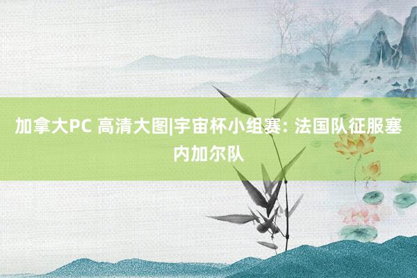 加拿大PC 高清大图|宇宙杯小组赛: 法国队征服塞内加尔队