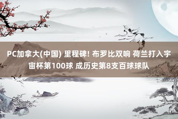 PC加拿大(中国) 里程碑! 布罗比双响 荷兰打入宇宙杯第100球 成历史第8支百球球队